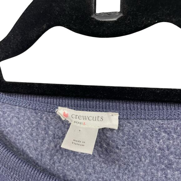 Crewcuts Floral Heart Pocket Front Crewneck Sweatshirt Blue Girls Large - Picture 3 of 5